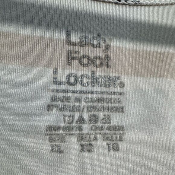 White Lady Foot Locker Floral Racerback Athletic Tank Size XL EUC - Picture 5 of 5